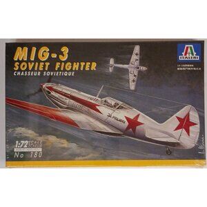 WWII Italeri Model Plane Soviet MIG-3 Fighter Plane 1:72 Scale New Sealed